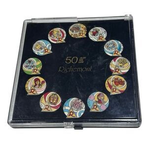 50 JAHRE ANS ANNI Richemont 12 Astrological Enamel Pins Collection With Case